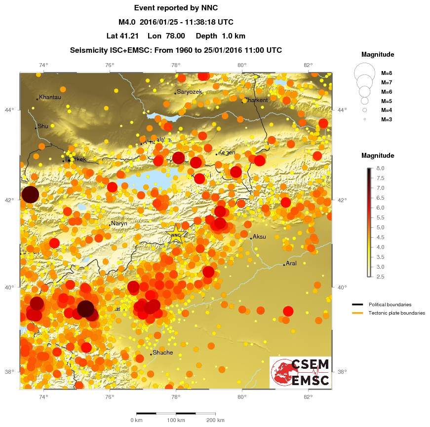 regional magnitude historical seismicity