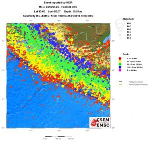 regional historical seismicity