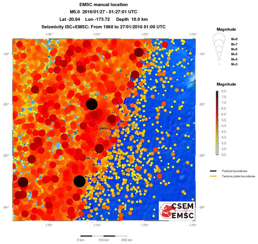 regional magnitude historical seismicity