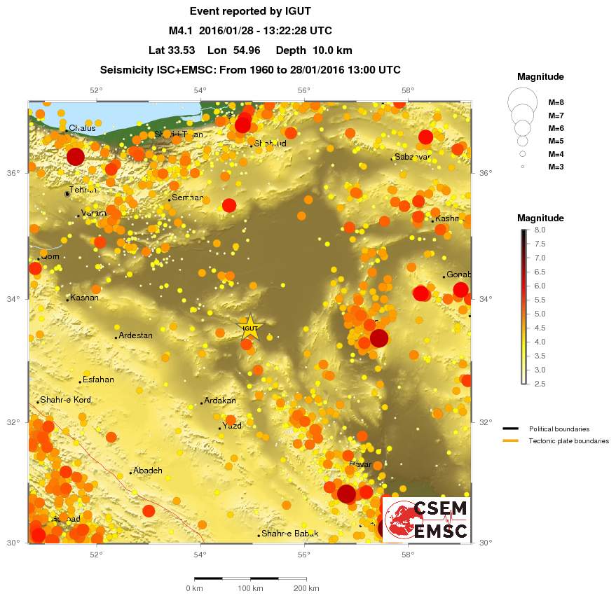 regional magnitude historical seismicity