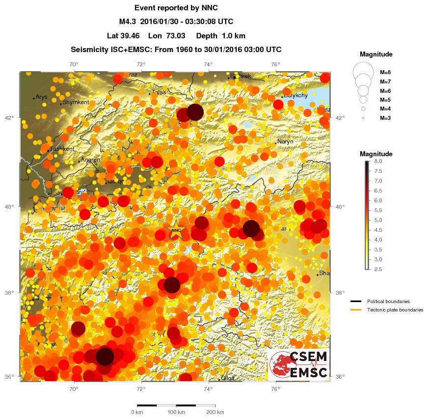 regional magnitude historical seismicity