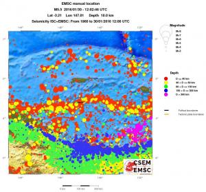 regional historical seismicity
