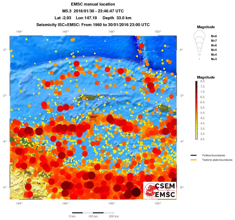 regional magnitude historical seismicity