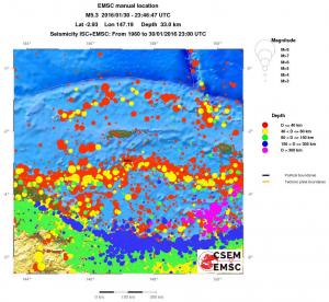 regional historical seismicity