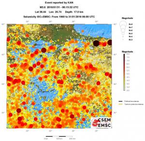 regional magnitude historical seismicity