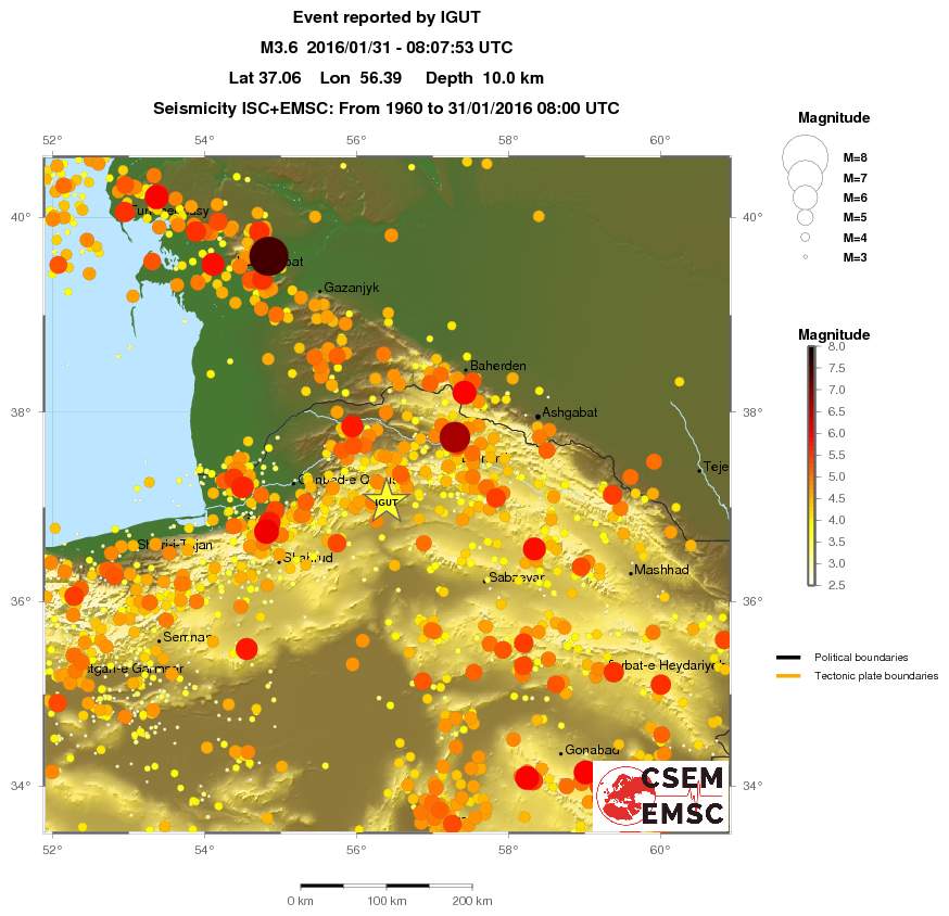 regional magnitude historical seismicity