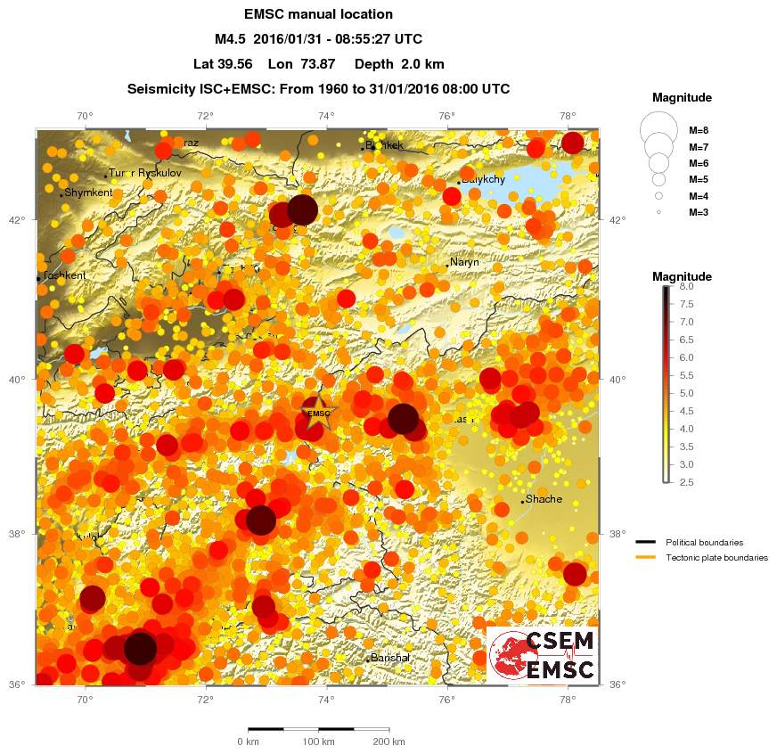 regional magnitude historical seismicity