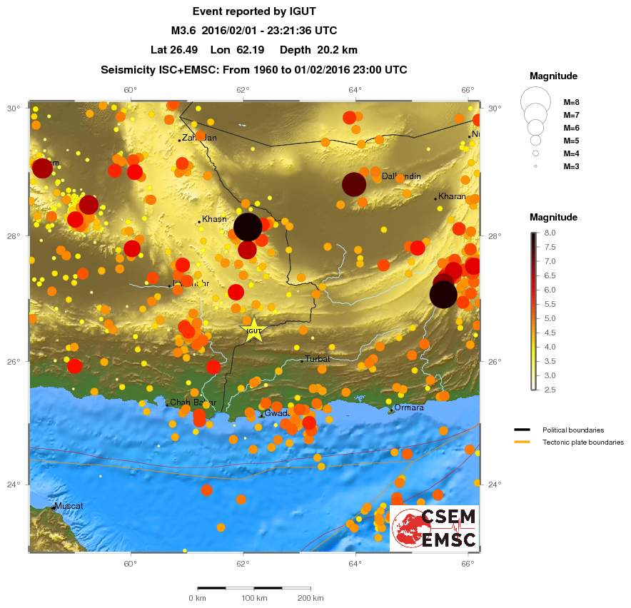 regional magnitude historical seismicity
