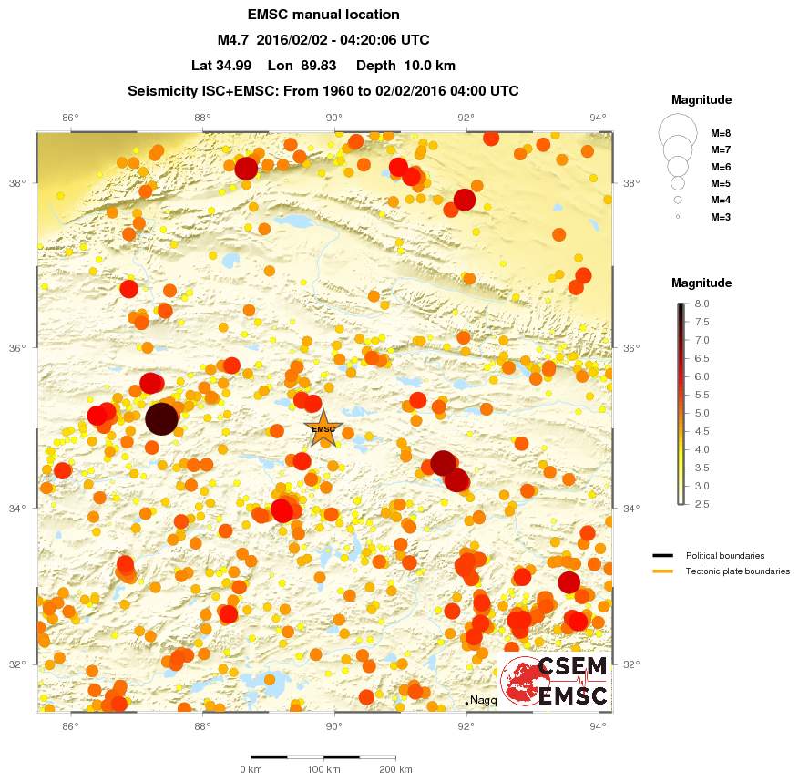 regional magnitude historical seismicity