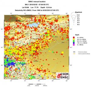 regional historical seismicity