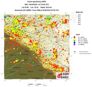 regional historical seismicity