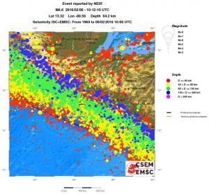 regional historical seismicity