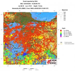 regional historical seismicity