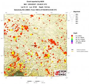 regional historical seismicity