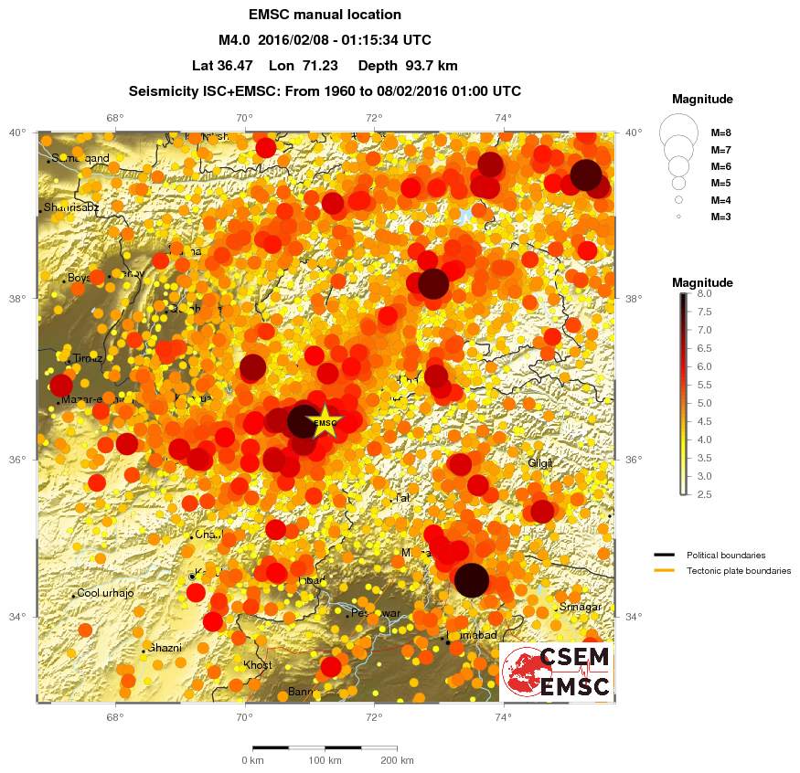 regional magnitude historical seismicity