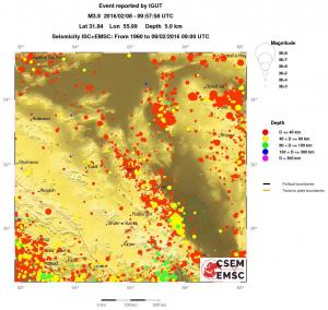 regional historical seismicity
