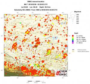 regional historical seismicity