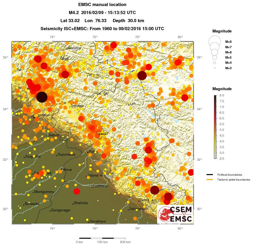 regional magnitude historical seismicity