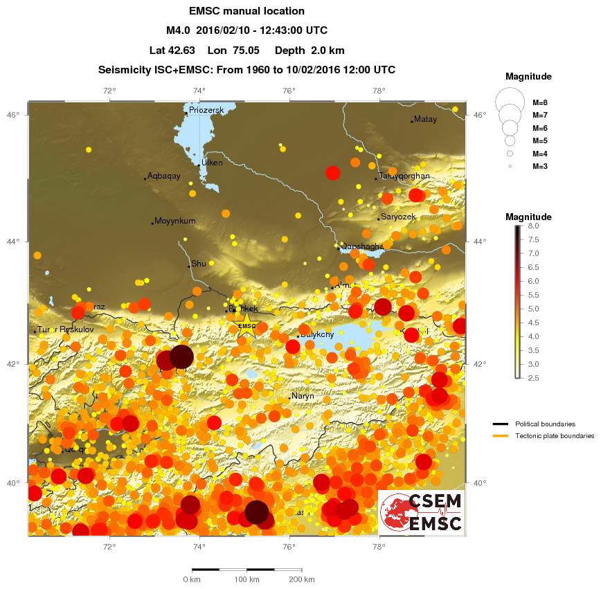 regional magnitude historical seismicity