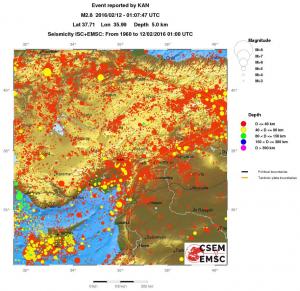 regional historical seismicity