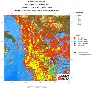 regional historical seismicity