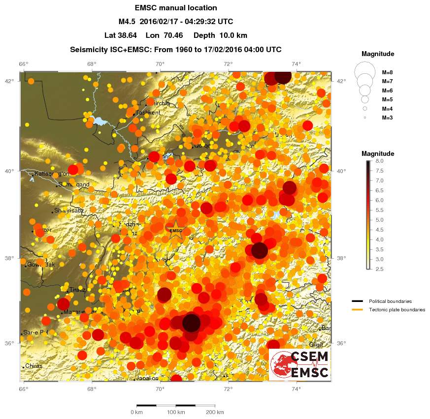 regional magnitude historical seismicity