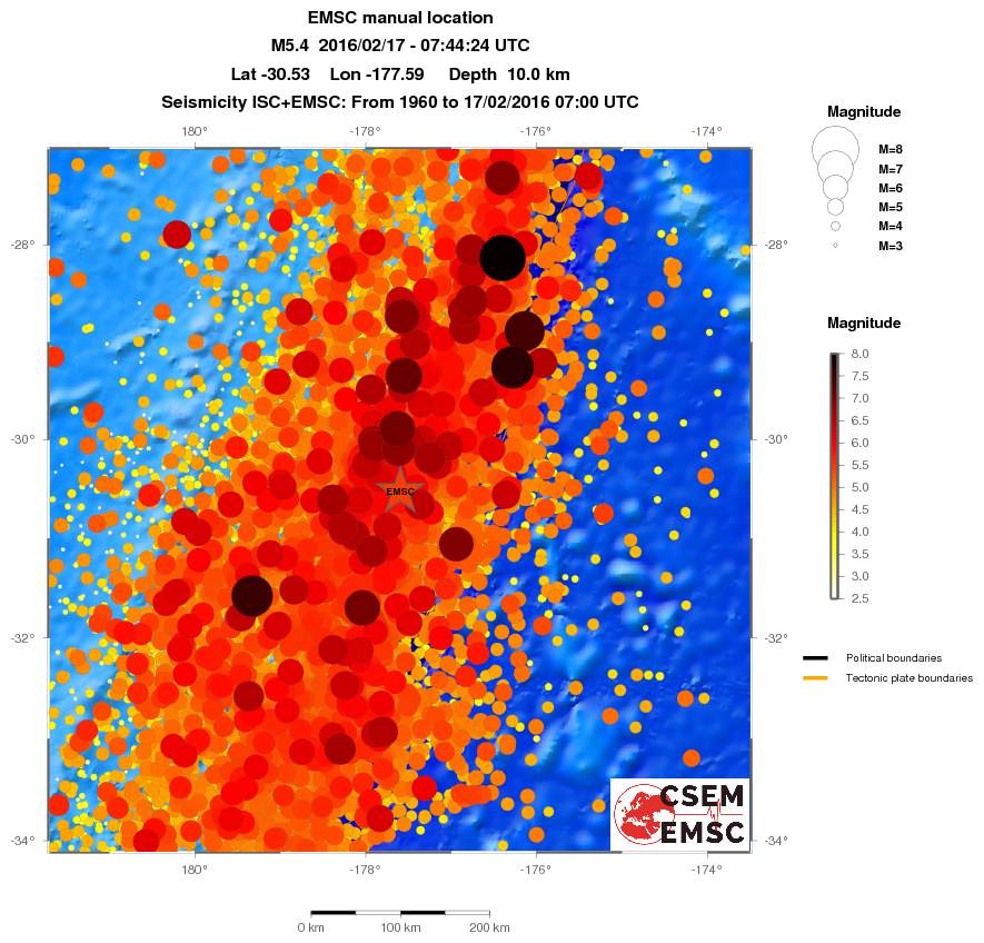 regional magnitude historical seismicity