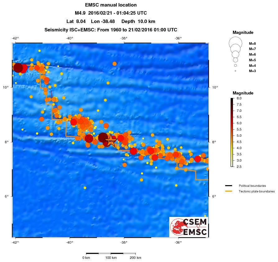 regional magnitude historical seismicity