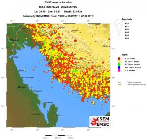 regional historical seismicity