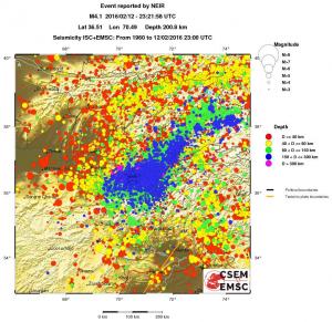regional historical seismicity