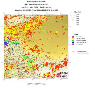 regional historical seismicity