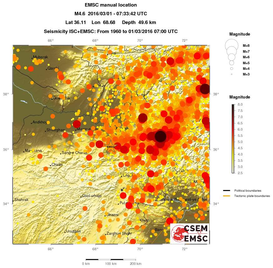 regional magnitude historical seismicity