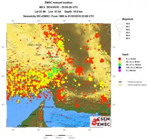 regional historical seismicity