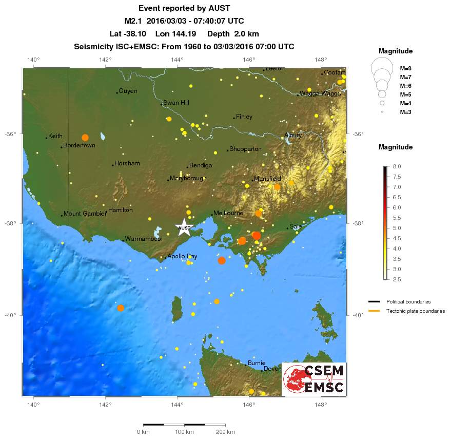 regional magnitude historical seismicity
