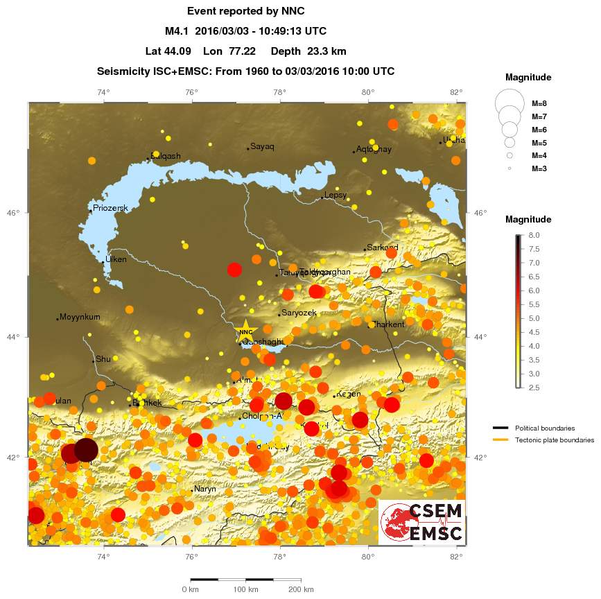 regional magnitude historical seismicity