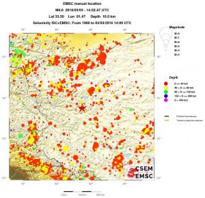 regional historical seismicity