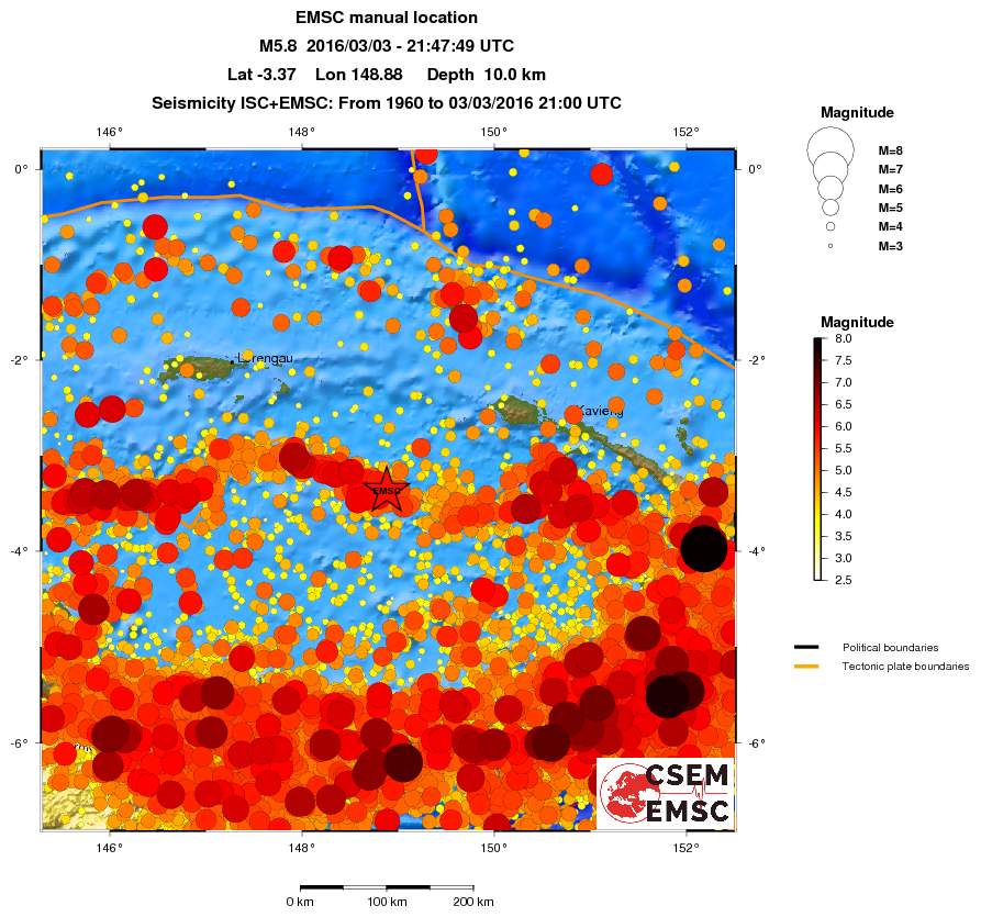 regional magnitude historical seismicity