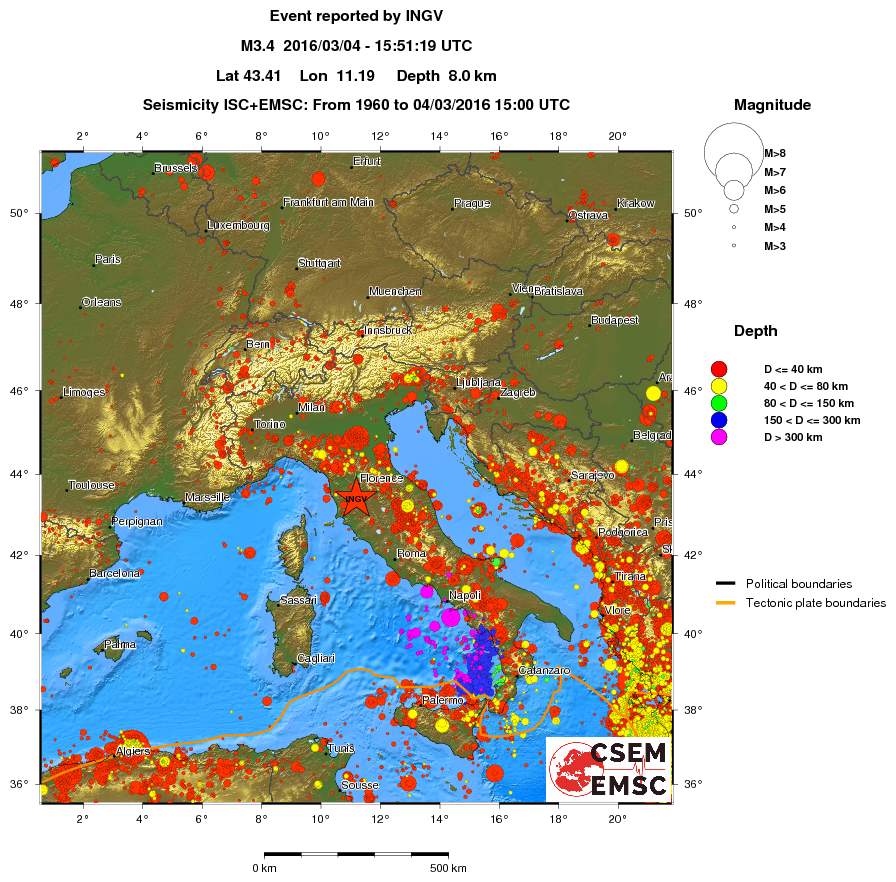 wide historical seismicity