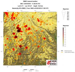 regional magnitude historical seismicity