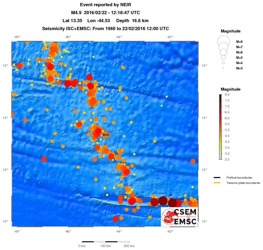 regional magnitude historical seismicity