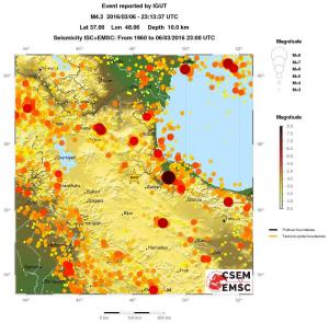 regional magnitude historical seismicity