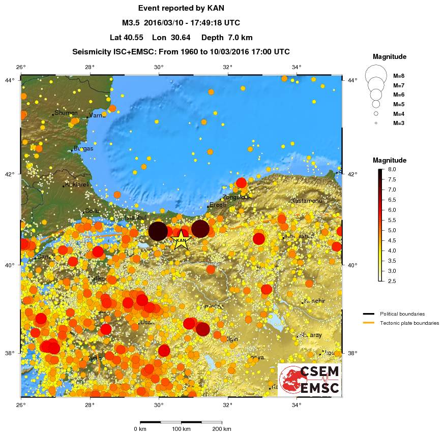 regional magnitude historical seismicity