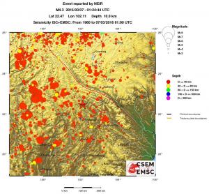 regional historical seismicity