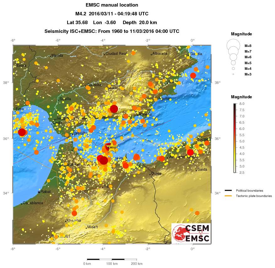 regional magnitude historical seismicity