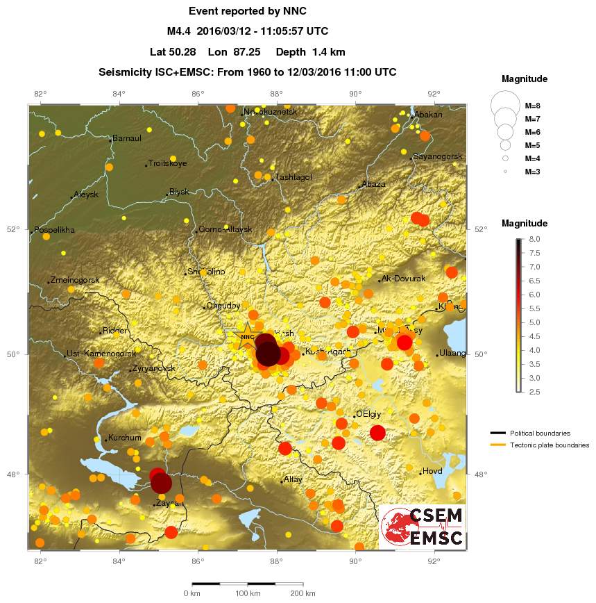 regional magnitude historical seismicity