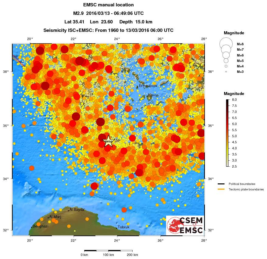 regional magnitude historical seismicity
