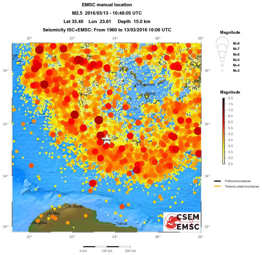 regional magnitude historical seismicity