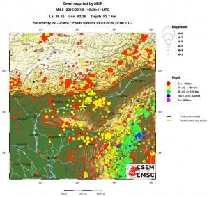 regional historical seismicity