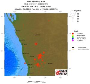 regional historical seismicity