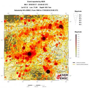 regional magnitude historical seismicity